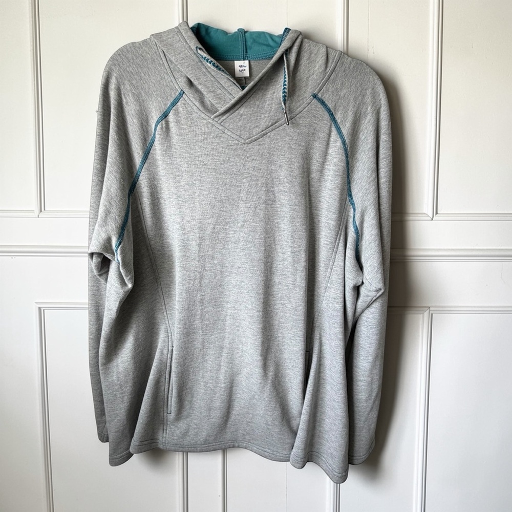 Noble Outfitters Hoodie Womens 2XL Gray Tug-Free Performance Pullover Stretch